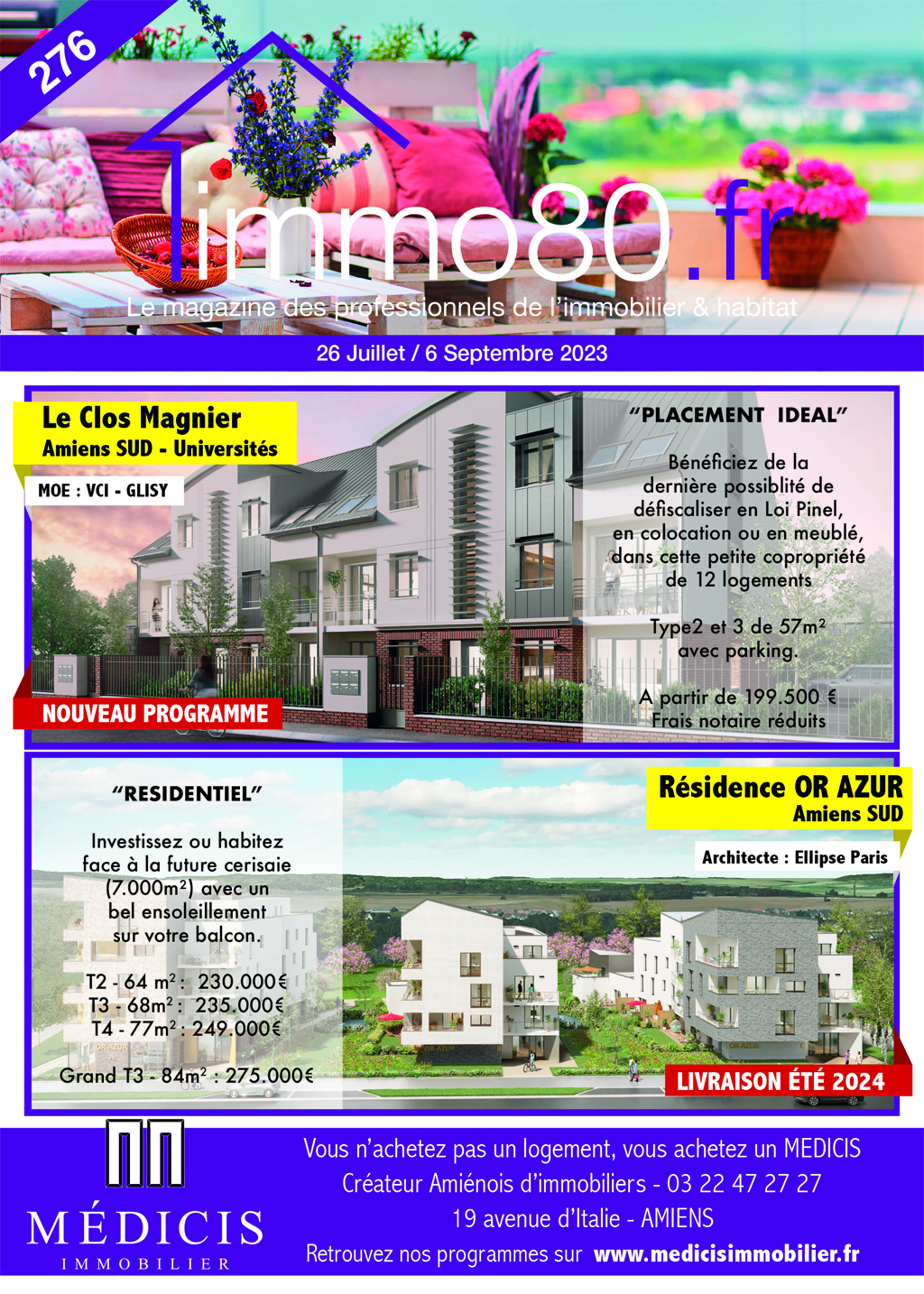 Immo80 – L'immobilier à Amiens et dans la Somme- Magazine : Magazine 276