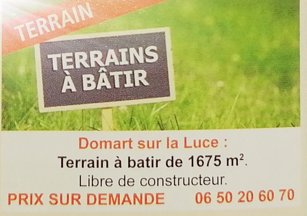 Immo80 – L'immobilier à Amiens et dans la Somme-Terrain à bâtir de 1675 M2, Domart-sur-La-Luce